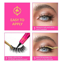 Load image into Gallery viewer, How to apply Pinky Goat FARAH false lashes using lash adhesive
