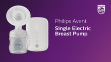 Load and play video in Gallery viewer, Promotional video demonstrating the features, assembly, cleaning, and use of the Philips Avent single electric breast pump
