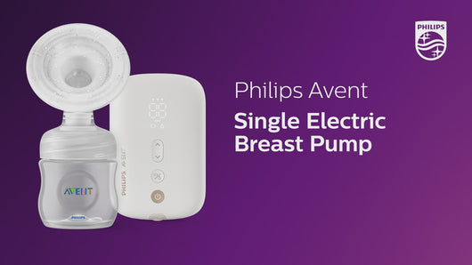 Promotional video demonstrating the features, assembly, cleaning, and use of the Philips Avent single electric breast pump