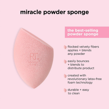 Load image into Gallery viewer, Real Techniques Miracle Powder Sponge with soft blur technology and product highlights
