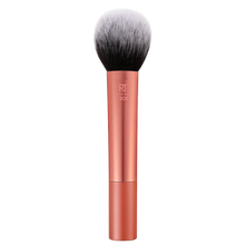 Load image into Gallery viewer, The Real Techniques RT 201 Powder Brush product cutout, featuring the signature copper handle and a large, full head designed for effortlessly blending powder foundation or setting powder.
