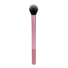 Load image into Gallery viewer, The Real Techniques RT 400 Blush Brush product cutout, featuring the signature pink handle and soft, dense head designed for powder blush and bronzer blending.
