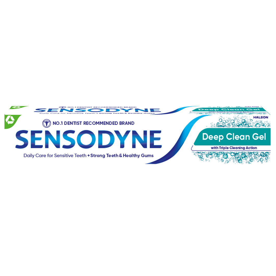 Sensodyne Daily Care Deep Clean toothpaste provides advanced cleaning, long-lasting freshness, and effective plaque removal for sensitive teeth.