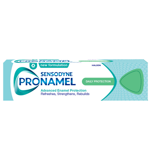 Sensodyne Pronamel toothpaste strengthens and restores enamel, protects against acid erosion, cavities, and provides relief for sensitive teeth.