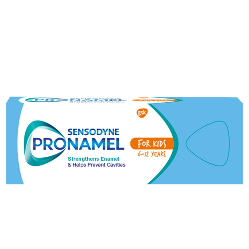 Sensodyne Pronamel Junior toothpaste protects children's teeth from acid wear, strengthens enamel, and fights cavities with a low-abrasive formula.