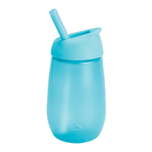 Load image into Gallery viewer, Simple Clean Straw Cup in blue with 10oz/296ml capacity for 12m+ toddlers. Features a spill-proof valve, easy-clean straw, and sleek, BPA-free design.
