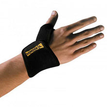 Load image into Gallery viewer, A hand sporting the Uriel Wrist Support bandage, which supports the wrist while allowing for normal, daily functions. 
