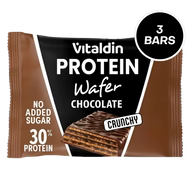 Load image into Gallery viewer, A three-pack of Vitaldin Protein Wafer Chocolate, which packs 30% protein and just 1.4g of sugar per bar!
