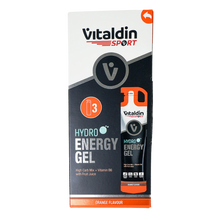 Load image into Gallery viewer, Vitaldin Sport hydro energy gel orange flavour with electrolytes
