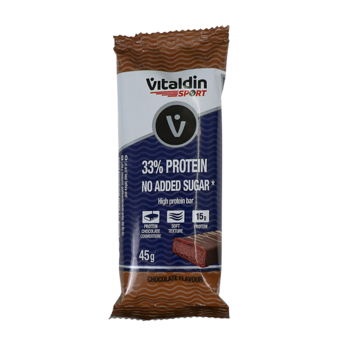 Vitaldin Sport 33% protein bar chocolate flavour, low sugar