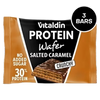 A three-pack of Vitaldin Protein Wafer Salted Caramel, which packs 30% protein and just 1.4g of sugar per bar!