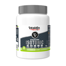 Load image into Gallery viewer, Front view of Vitaldin Sport Isotonic Hydration drink powder in lime flavor, 500g bag with 240mg Sodium and BCAA logo.
