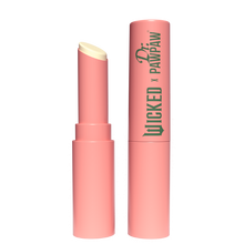 Load image into Gallery viewer, WICKED x Dr.PAWPAW Glimmer Lip Balm in pink tube with shimmer balm exposed.
