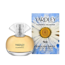 Load image into Gallery viewer, Yardley English Daisy Eau De Toilette (50ml) from the Flowerful Collection, featuring 94% natural ingredients in a vegan and cruelty-free floral fragrance.
