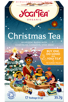 Packshot of Yogi Tea's Organic Christmas Tea 2025