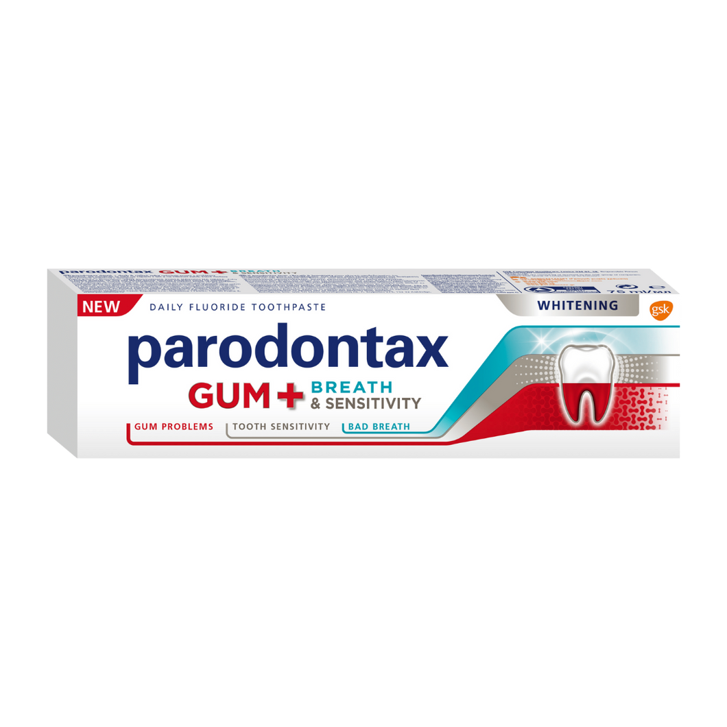 PARODONTAX GUM AND SENSITIVE & BREATH WHITENING 75ML