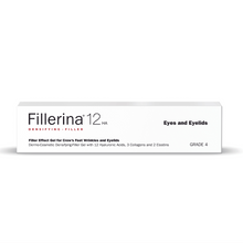Load image into Gallery viewer, Fillerina 12 HA Densifying-Filler Effect Gel for Crow&#39;s Feet Wrinkles and Eyelids. Contains 12 Hyaluronic Acids, 3 Collagens, and 2 Elastins. Grade 4 concentration for deep wrinkles.
